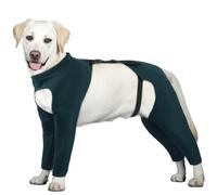 Hjyokuso Dog Leg Wound Protector for Large Dogs Green 3XL, Heavy Duty Front Leg Support Brace, Adjustable Dogs Anti-licking Sleeve, Thick Leg Surgery Scars