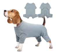 Hjyokuso Dog Onesie XL, Dog Pyjamas for Small Medium Large Dogs, Recovery Suit After Surgery, Pet Pajamas Jumpsuit, Protective Clothes to Stop Licking Scratching Shedding, Healing Recovery PJS Grey