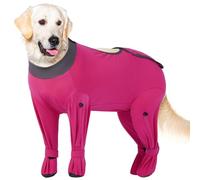 Hjyokuso Dog Recovery Suit with Legs, Post-Surgical Protective Wear, Pink, Polyester, 3XL