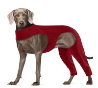 Hjyokuso Recovery Suit for Dogs, Surgery Leg Protection, Lick Sleeve for Rear Leg, Elbow Protector, Prevents Licking and Biting, Avoids Wound Infection Wine-Red XL