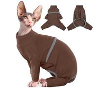 Hjyokuso Sphynx Cat Clothes - Breathable Soft Jumpers, Coat With Four Legs, T-Shirt, Warm Sweaters, Pajamas Jumpsuit Vest for Sphynx, Cornish Rex, Devon Rex, Peterbald