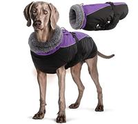 Hjyokuso Waterproof Winter Coat for Dogs With Harness Hole - Warm Jacket for Small, Medium, Large Dogs, Chihuahua, French Bulldog, Dachshund