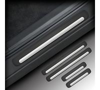HJYOUXUAN 4 Pcs Car Door Sill Protector for Honda Jazz 4 2020-2022, Car Accessories - Metal PC Material - Sill Protectors Strips Welcome Pedal,Black