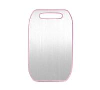 HJYryhyfddply Titanium Cutting Board, 304 Stainless Steel Cutting Boards, Titanium Cutting Boards for Kitchen for Meat Vegetable Fruit Fish Cheese, Easy to Clean(Pink,Large)