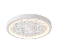 HJYXXSR Modern Dimmable Led Flush Mount Ceiling Light, 20w/27w/31w, 3000k-6000k Color Temperature, White Resin Fixture With French Carved Design For Bedroom Kitchen Dining Room Office (33/13'' white)