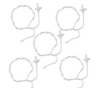 HJYZY 10 pcs Pulsera Decenario Knotted with Woven Cross Adjustable Rosary Cross Bracelet - Multiple Colour Suitable for men and women (White)