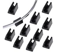 HJYZY 12mm Chair Foot Cap Plastic Furniture Feet Rectangle Shaped Non-Slip Chair Legs Tip Black（Fit Furniture Leg Dia 11-13mm）15 pcs