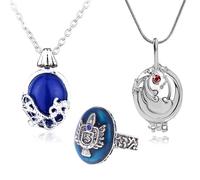 HJYZY 13 pcs The Vampire Diaries Jewelry Sticker Daywalking Katherine Sapphire Pendant Necklaces Elena Gilbert Opening Vervain Locket Pendant Necklace Stefan Inspired Family Signet Crest Daylight Ring