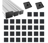 HJYZY 35 pcs 2020 European Standard Aluminum Plastic Extrusion End Cap Industrial 20x20mm Black