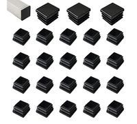 HJYZY 36 pcs Square Plastic Plug Black Tubing Post End Cap 38 x 38mm for Table Chair Shelf Insert Finishing Plug