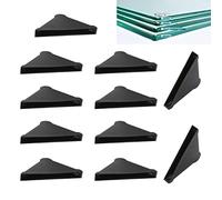 HJYZY 5 x 50mm Triple Corner Protectors Black for Sharp Glass,Metal Sheets,Mirror,Ceramic Tile Triple Shape Corner Covers 20 pcs