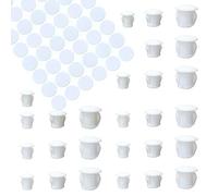 HJYZY 90pcs 6mm/8mm/10mmPlastic Hole Plugs for Holes Cabinet Hole Plugs White Screw Hole 54pcs Self-Adhesive Screw Covers Caps Dustproof Sticker 21mm White