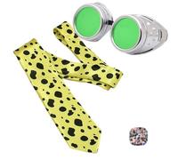HJYZY Nanami Retro Steampunk Goggles Glasses Anime Cosplay Kento Tie for Halloween Costume Accessory with Stickers 12 Pcs