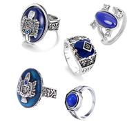 HJYZY Vampire Damon's Jewelry Set Cosplay Daylight Walking Signet Elena Daylight Rings with Sticker Total 25 pcs