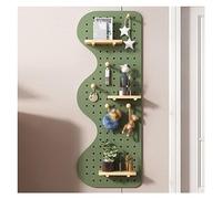 HJZALMI DIY Wall Pegboard,1.6CM Thick Modular Display Organization, Wall Mounted Wall Panel Storage For Kitchen Garage Craft Room Can Be Combined(Green,40x120cm)