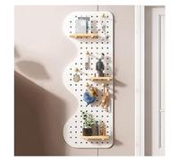 HJZALMI DIY Wall Pegboard,1.6CM Thick Modular Display Organization, Wall Mounted Wall Panel Storage For Kitchen Garage Craft Room Can Be Combined(White,40x120cm)
