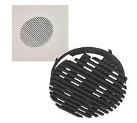 HJZALMI Metal Round Air Vent Cover, Return Air Grille With Mesh, Louver Register For Bathroom Garage Duct Use HVAC Supply Circular Vent Round Ceiling Diffuser(Black,Diameter 30cm)