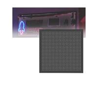 HJZALMI Pegboard Combination Kit, Perforated Hardboard Wall Organizer Panels, Modular Hanging for Gaming Setup with Hooks for Home, Craft Room, Garage Tool Storage(50x50cm(19.7x19.7in))