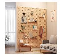 HJZALMI Wooden Pegboard, Combination Wall Organizer Kit, Ornaments Display Hole Boards, Wall Peg Tools Panel For Home Office, Easy To Assemble(60x120cm-4PCS)