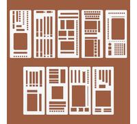 HJZHII 18 Pcs Handmade Flexible Record Template, Versatile Planner tencils Reusable Drawing Journaling Templates Stencil Drafting Tools for Journals Planners Notes Checklists