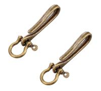 HJZHII 2 Pcs Fish Hook Key Chains, Belt Clip for Keys Antique Bronze Fish Hook Key Chains Retro Wallet Clip Belt Buckle Pocket Clips U Shaped Keychain for Men Women