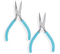 HJZHII 2 Pcs Needle Nose Pliers for Jewelry Making, Mini Needle Nose Pliers Comfort Grip Thin Needles Noses Plier 4.5 Inch Plier Tools for Jewelry Repair Crafts Making Handmade Wire Bending Gripping