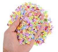 HJZHII 2000PCS Glitter Flower Sequins, 10mm Mix Color Bulk Loose Sequins Bling Confetti for Sewing, Wedding Decoration, Crafting Embellishments, Clothes, Jewelry Making