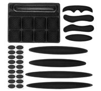 HJZHII 27PCS Helmet Pads, Universal Helmet Padding Kit Replacement Foam Pads Bicycle wth Adhesive Tape Helmets Foam Inserts for Bike Motorcycle Cycling Helmets Black
