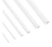 HJZHII 30 Pcs ABS Plastic Round Tubes, 6 Sizes Round Hollow Bar 9.8 Inch Length Rounds Tube White Bars Rod for DIY Crafts Table Architectural Model Making(2mm/2.5mm/3mm/4mm/5mm/6mm, 9.8 Inch)