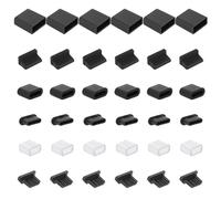 HJZHII 36pcs Anti Dust Cover Plugs, 6 Types USB Type C Cover Caps Silicone Dust Stopper Cap Port Protector Compatible with All Type-C Smartphones and Tablets