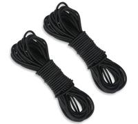 HJZHII 3mm Black Elastic Cord Elastic Bungee Cord Round Elastic Shock Cord | 11 Yards Heavy Duty Elastic String Bungee Cords for Sewing Craft DIY Mask Drawstring Bungee Rope Backpack Luggage Camping