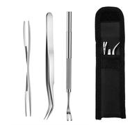 HJZHII 3PCS Tick Removal Tweezers, Stainless Steel Tick Remover for Human with Storage Bag Ticks Remover Safe Ticks Removers Kit for Human Pet Dog Cat Horses