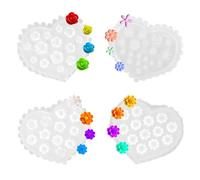 HJZHII 4 Pcs Polymer Clay Cutters, Daisy Miniature Clay Mold Polymer Clays Press Mold for Clays Earrings Decoration Craft DIY Craft Jewelry Cupcake Making (Mini Flower)