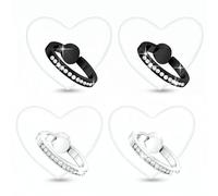 HJZHII 4 Pieces Clear Phone Ring Holder, Adjustable Diamond Setting Phone Case, Ring Holder, Handle, 360 Degree Rotation, 180 Degree Phone Stand, Grip Holder, Heart Shape