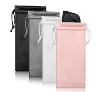 HJZHII 4Pcs Microfiber Sunglasses Pouch, Soft Tie Bags for Sunglasses Drawstring Eyeglass Storage Bag Sunglass Case Glasses Sleeve Pouch for Glasses Jewelry Small Accessories