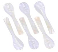 HJZHII 6 Pcs Caviar Spoons, Mother of Pearl Spoon Ice Cream Spoons Shell Spoon for Seasoning Hand Craft Round Handles for Salt Sugar Cake Coffee Sauce Restaurant Serving Sets Dishes for Customer