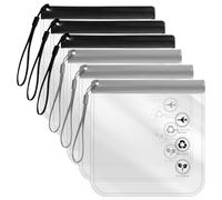 HJZHII 6pcs TSA Approved Toiletry Bag, Clear Leakproof Travel Toiletry Bags Set-Quart Size Travels Bag for EU UK & US Carry-on Regulations Security Travel Bags Waterproof Leakproof(Black,Gray)