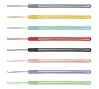 HJZHII 8 Pcs Silicone Wrist Lanyard, Hand Wrist Strap Lanyards Color Adjustable Lanyard for Mobile Phones USB Flash Drives Keychains Mp3 Mp4 Mini Cameras Wallet and ID Name Tag