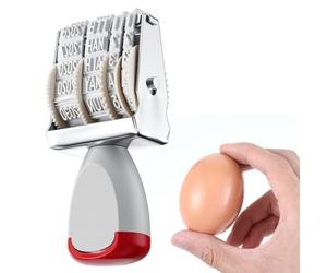 HJZHII Egg Date Stamps, Stamp Line Dater Office Rotating Stamp Changeable Number Stamps Silicone Dater Mark with Number Roller Stamper for Farm Fresh Eggs Chicken Duck Turkey Goose Poultry Eggs