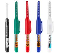 HJZHII Long Head Deep Hole Marker Pens, 45mm Long Nib Head Deep Reach Marker Waterproof Colorful Carpenter Pen for Bathroom Home Decoration Construction Pens Woodworking(5)