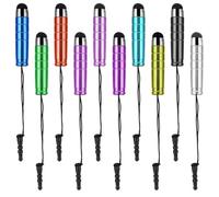 HJZHII Mini Stylus Touch Pen, Short Stylus Pen for Touch Screens with 3.5mm Connector Compatible with All Touchscreen Devices, 10pcs
