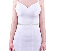HJZHII Pearl Belt Sash, White Ribbon Pearls Belts Bridal Belt Skinny Wedding Pearl Waist Belts Waist Beads Adjustable for Formal Dress Women Girls Bridal Bridesmaid