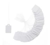 HJZHII Pre-Strung White Price Tags with String Attached, 500 Pack Writable Blank Tag for Pricing Garage Sale Jewelry Clothing Retail