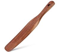 HJZHII Skinny Spurtle, Teak Wooden Spurtle for Sourdough Starter Dough Spreading Baking Mixing Scraping Spoon Wood Kitchen Utensils Dough Whisk Bread Stirring Mixer for Bake