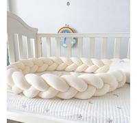 HJZPWB All Round Braided Protector for Room Decor Home 100% Cotton Bed Set Bedroom Thick Soft Breathable Cushion Side Cushion Guard Rail Surrounds Cushions,A08,200cm