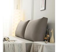 HJZPWB Back Support Pillow for Couch Bedside Backrest Headboard Cushion for Bed/Sofa Tatami Bolster Support Reading Removable Cover for Living Room, Bedroom, And Home Decor,LightGrey,1 pc100x58x18CM