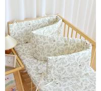 HJZPWB Cushion Side Protectors, Breathable Mesh Cot Liner with Padded Rails Adjustable Baby Cot Bumper Set & Headboard Protector, Fall Protection Bed Parent Bed,B05,120 x 28 cm