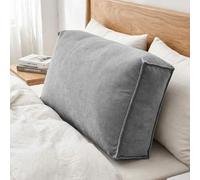 HJZPWB Multifunctional Sofa And Bedside Cushion, Reading Pillow for Bed, Reading Back Support Rest Pillow, Comfort And Ergonomic Cushion Wedge, for Playing Games Relaxing,light gray,80X12X45CM