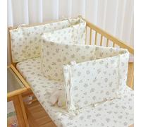 HJZPWB Soft Padded Side Protectors for Baby Cot Bed, Breathable Cot Bumper And Toddler, Headboard Guard Design for Toddlers Kids Padded Side Protectors Protect Baby Boys Girls,B04,150 x 28 cm