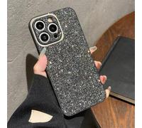 HJZSZX For iPhone 12 ProMax Luxury Glitter Matte Phone Case Shockproof Protective Cover(For iPhone 12 ProMax/Black)